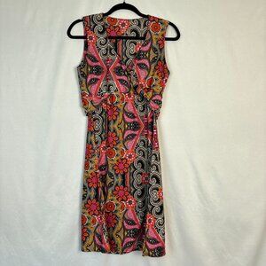 Prana Dress Women's Medium Multicolor Floral Boho Sleeveless Travel Stretch